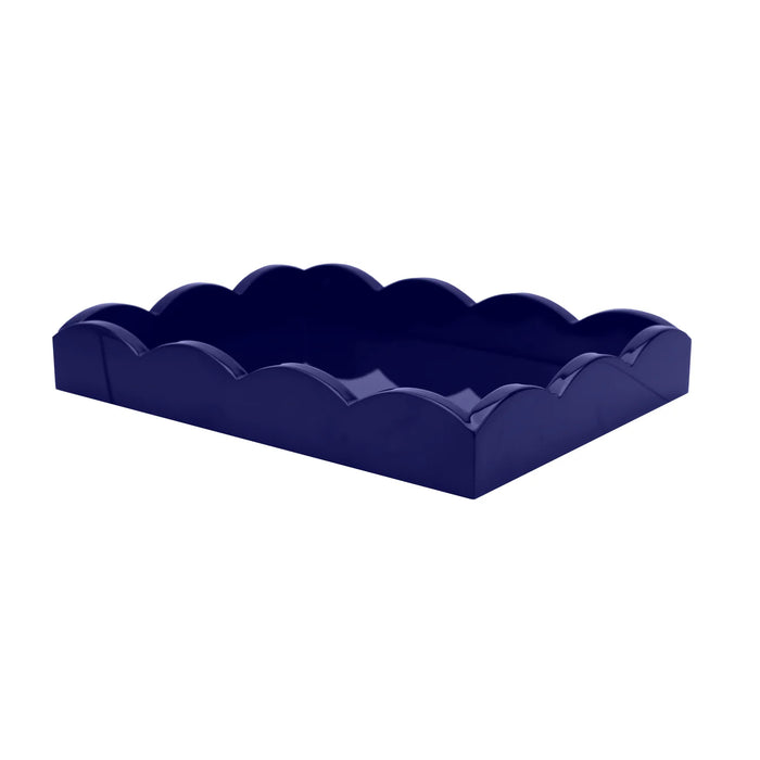 Addison Ross Scalloped Tray, Navy