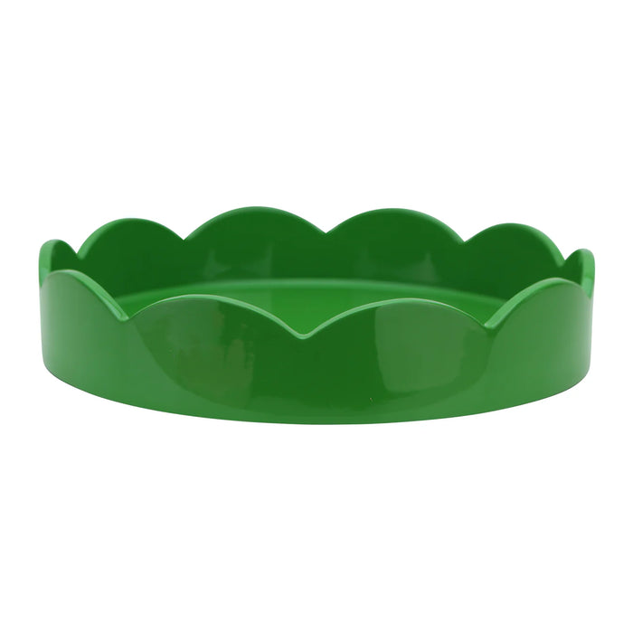 Addison Ross Round Scalloped Tray, Leaf