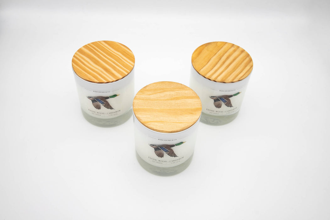 Mallard Exotic Wood & Cardamom Soy Candle – 11 oz