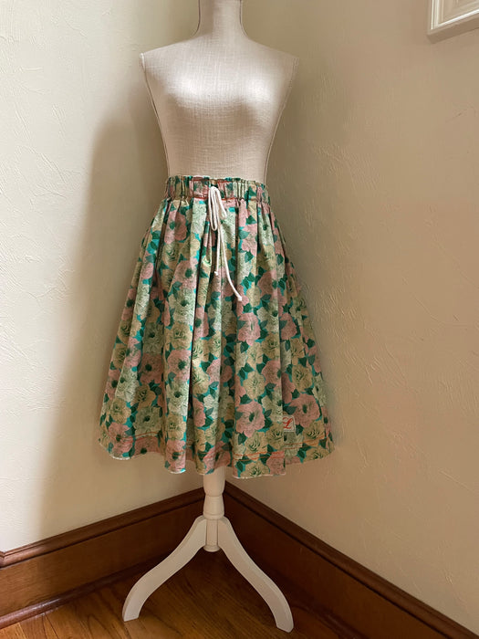 French Market Skirt, Short, Carnival Camellia