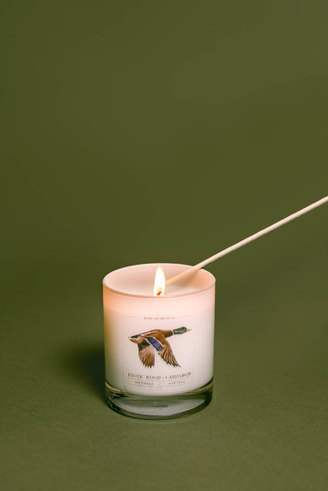 Mallard Exotic Wood & Cardamom Soy Candle – 11 oz