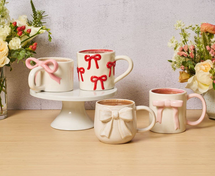 Ceramic Red Bow Mug