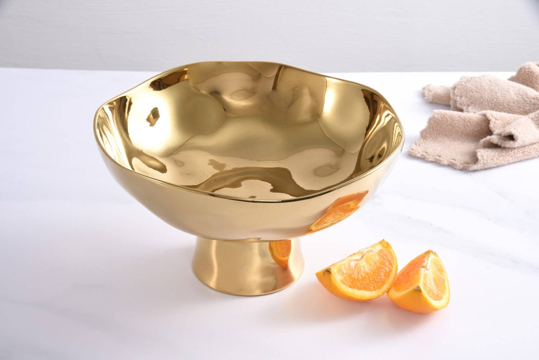 Pampa Bay Footed Bowl, Gold
