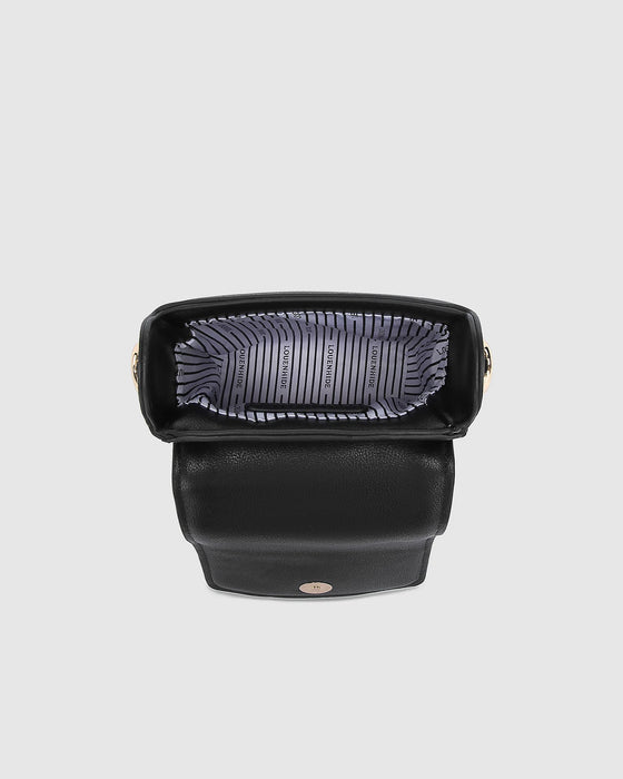 Yoko Canvas Phone Bag, Black & Natural