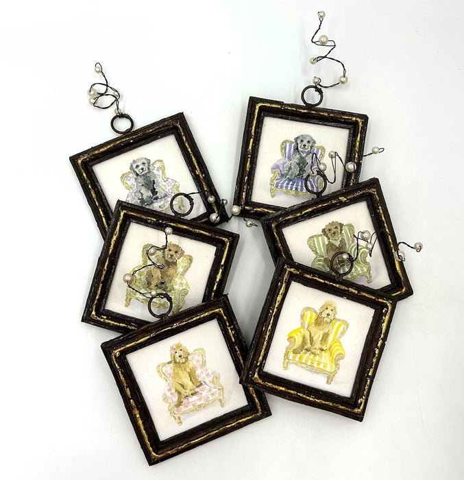 Framed Dogs on Chairs Art, 6 Designs