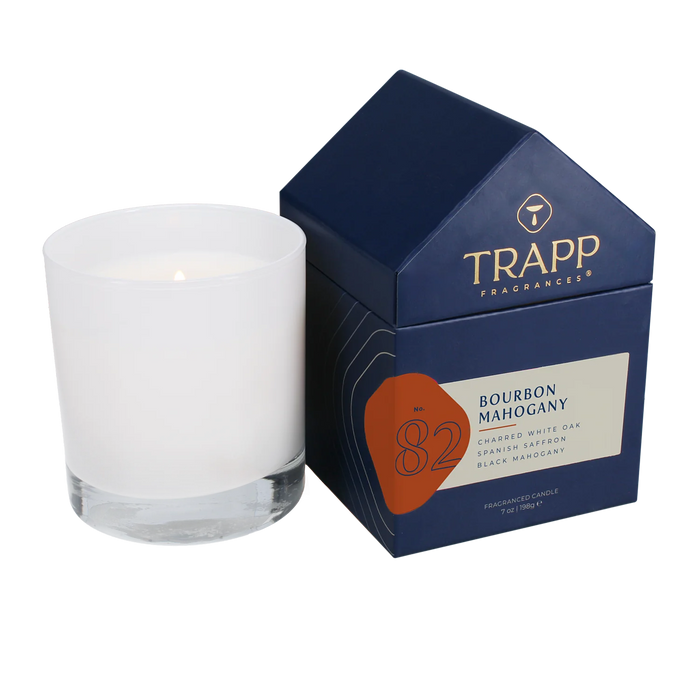 Trapp Candle in House Box, Bourbon Mahogany