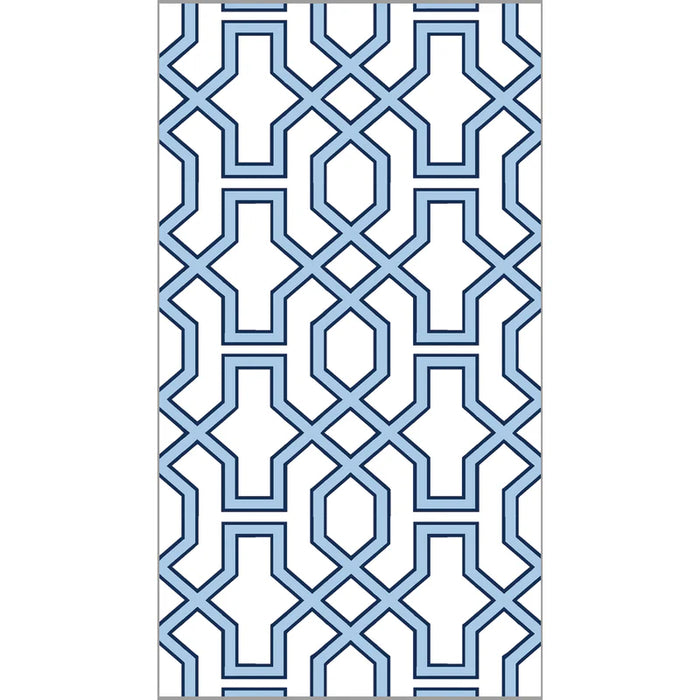 Paper Guest Towels, Blue Trellis