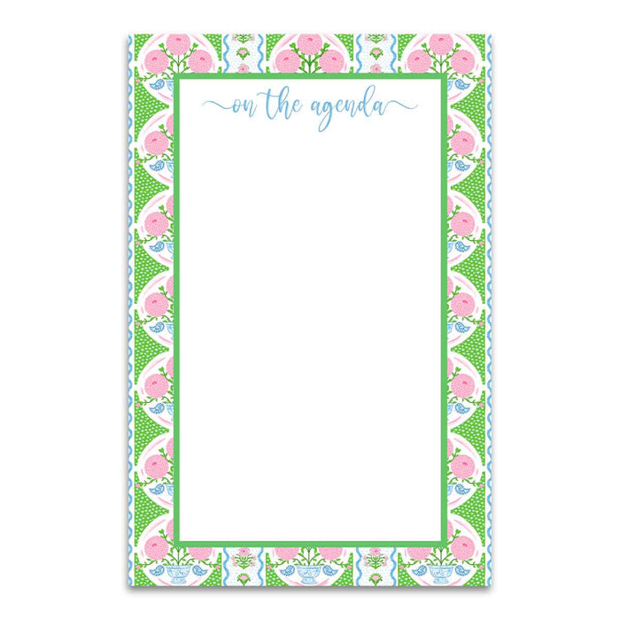 Ribbons in Bloom Notepad, Peony