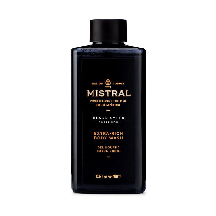 Men's Body Wash, Black Amber