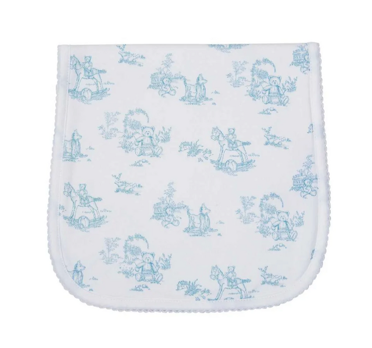 Burp Cloth, Blue Toile