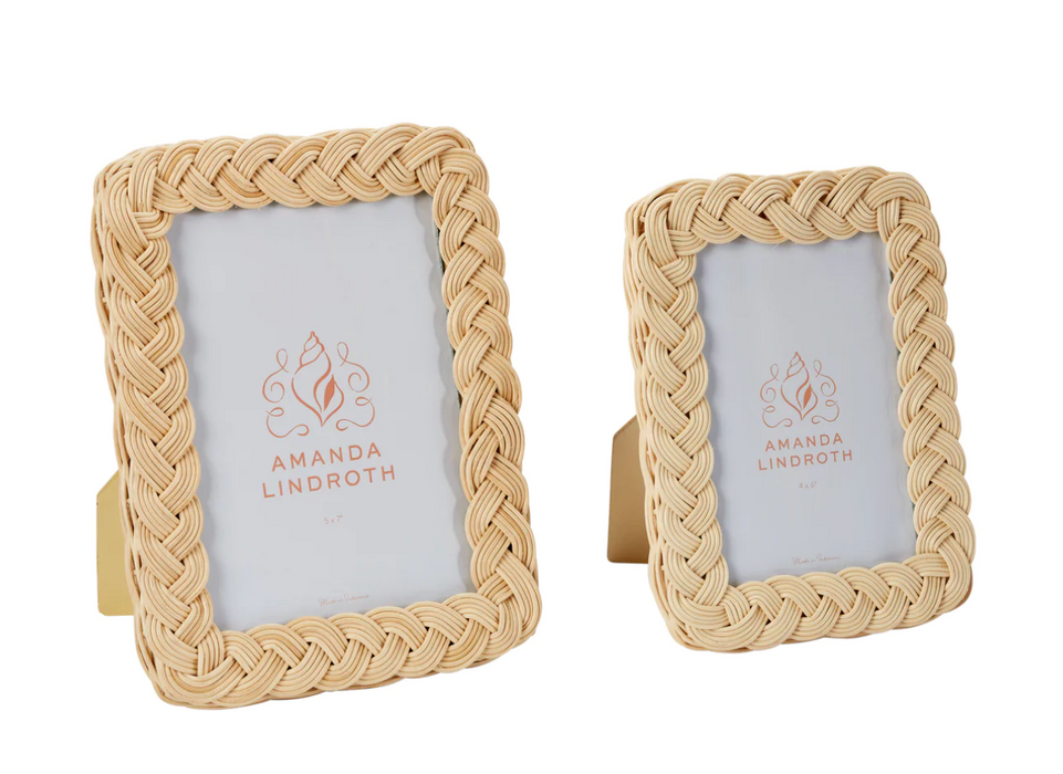 Rattan Braided Picture Frame, 4x6