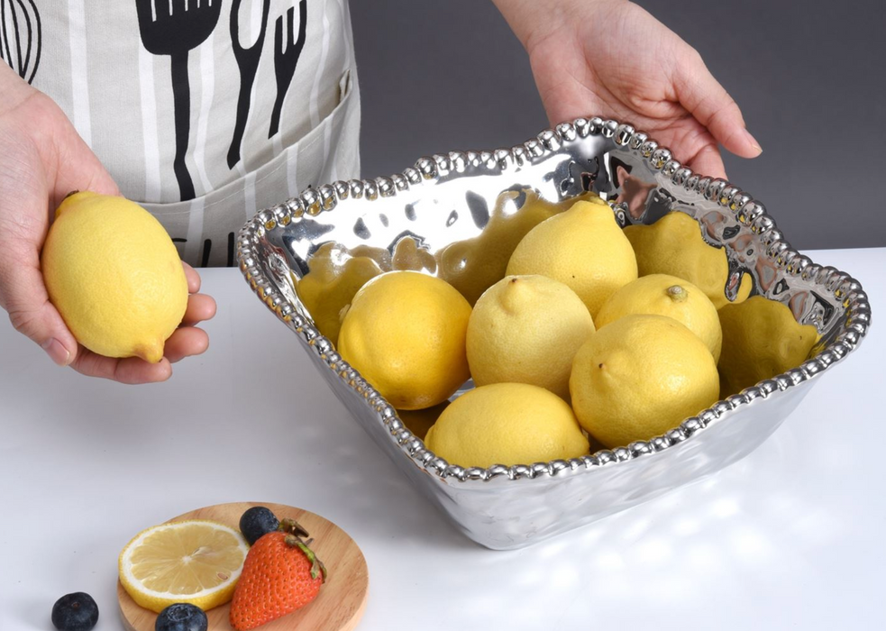 Pampa Bay Medium SQ Salad Bowl, Silver