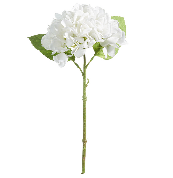 Real Touch Hydrangea Stem, White