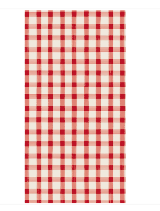 Guest Towels/Buffet Napkins, Red Painted Check