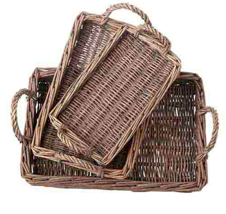 Woven Handled Trays