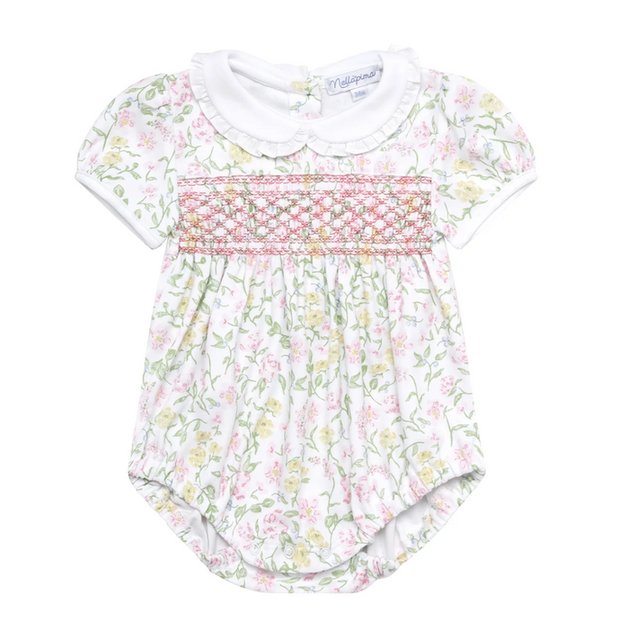 Smocked Bubble, Berry Wildflowers