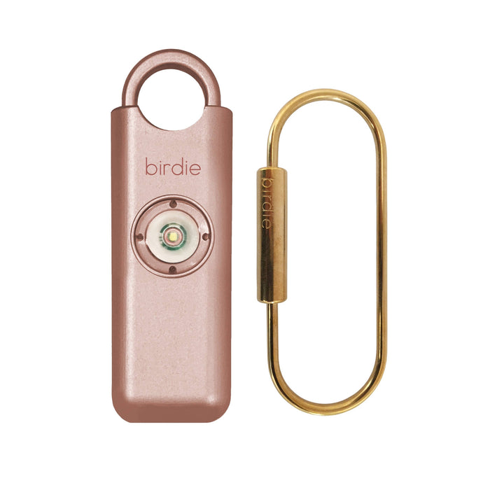 She's Birdie Personal Safety Alarm Metallic Rose