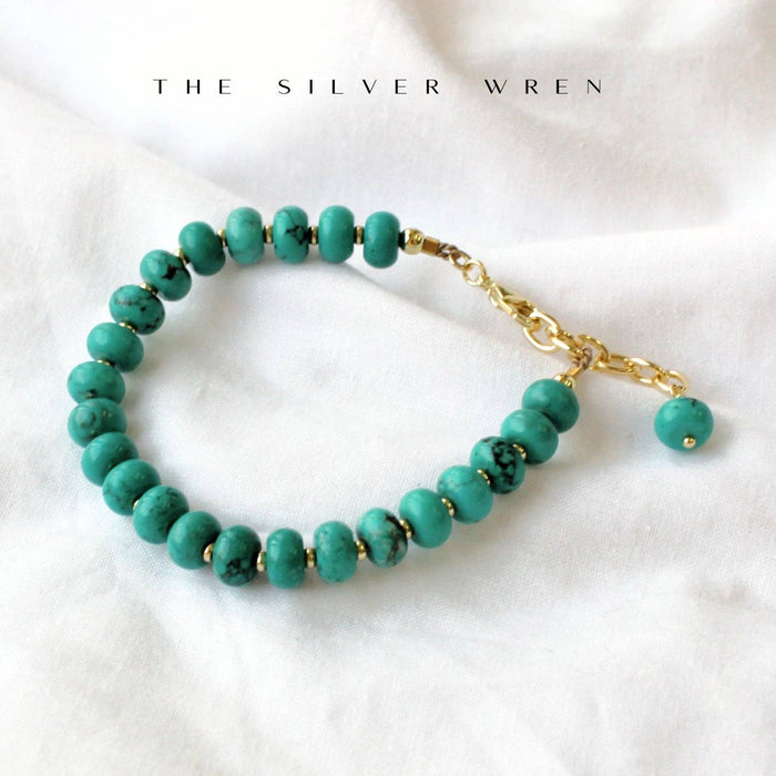 Bracelet, Turquoise Candy Stone Beaded