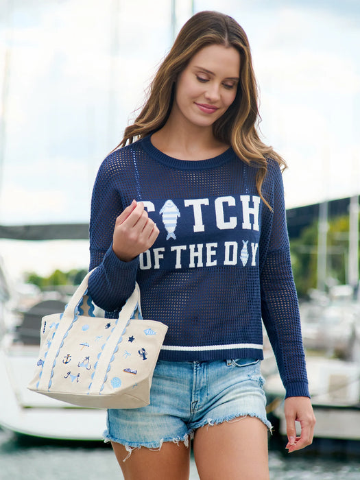 Mini Tote, Coastal Icons, Natural