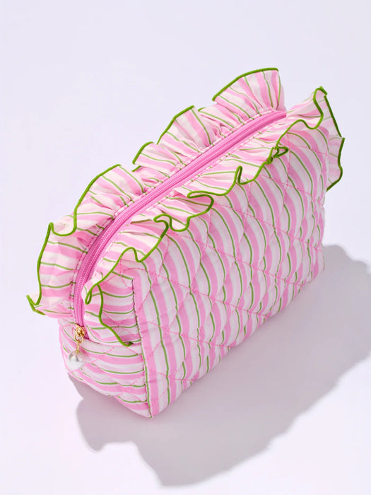 Fancy Large Zip Pouch, Pink
