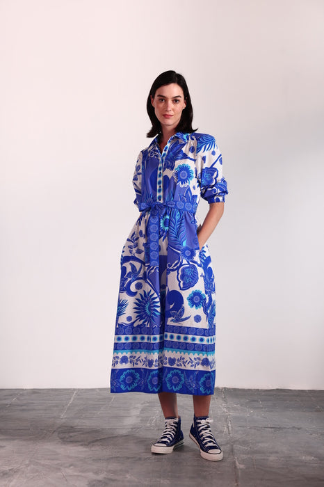 Remi Dress, Porcelain Print