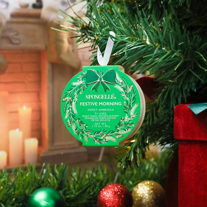 Spongelle Sweet Ambrosia Holiday Wreath Body Buffer