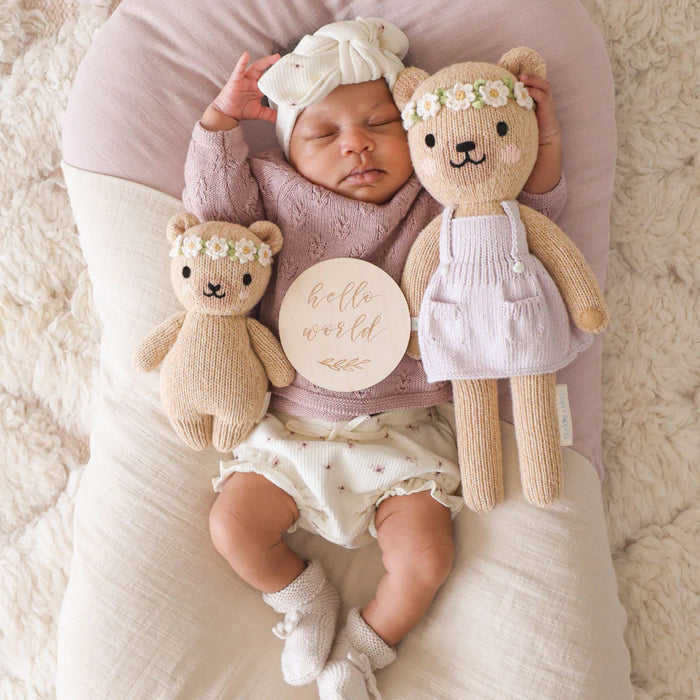 Cuddle + Kind Baby Honey Bear, Ivory Floral