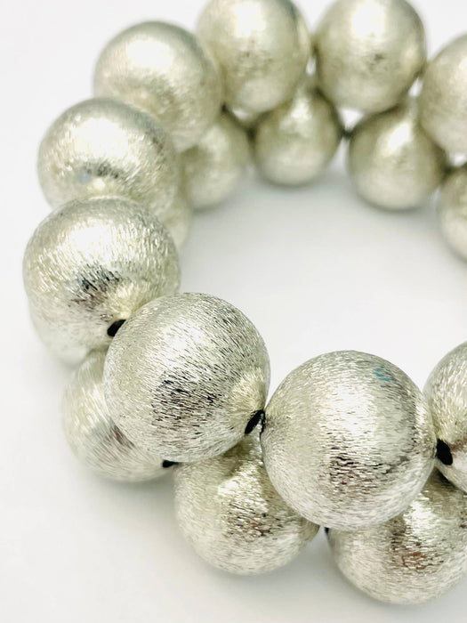 Bracelet, BIG Ball Bracelet, Brushed Silver