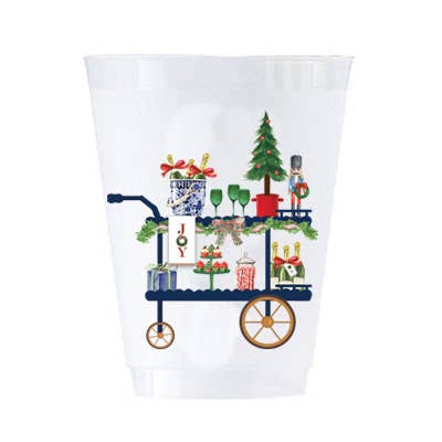 Shatterproof Cups, Christmas Bar Cart