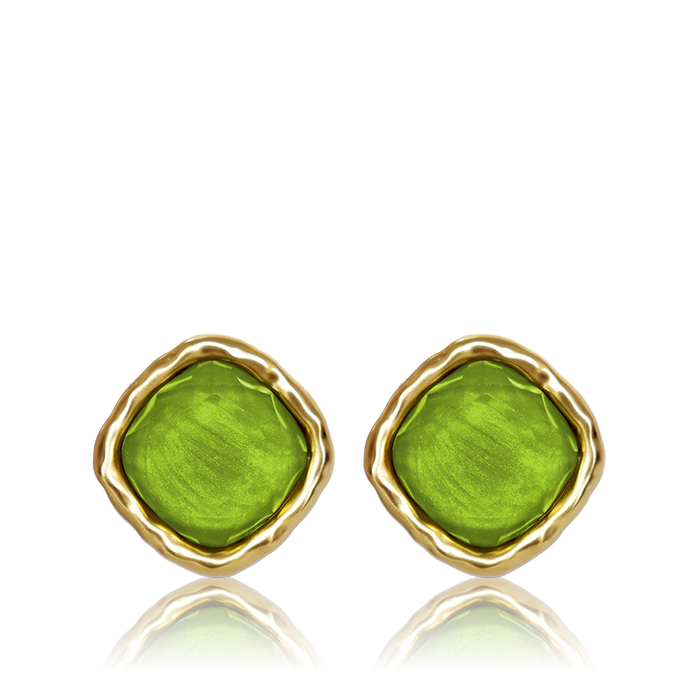 Earrings, Bezel Gem Studs