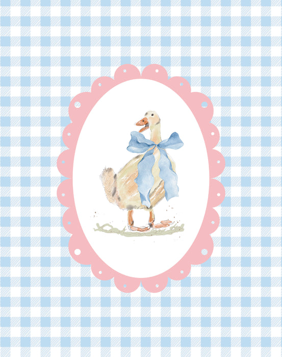 Art Print, Goose with Bow