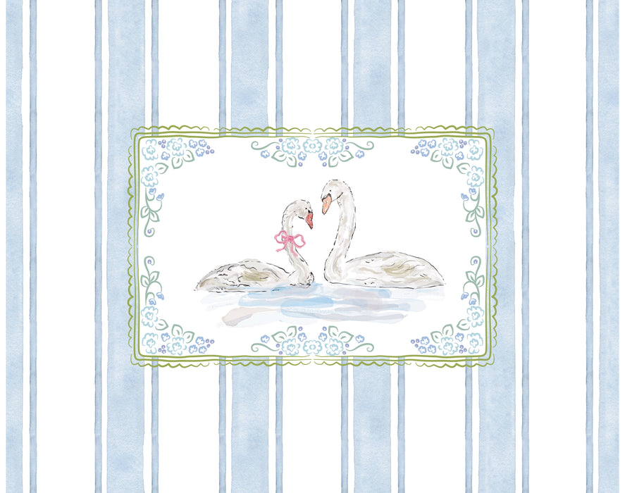 Art Print, Two Swans