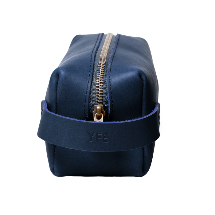 Travel Toiletry Bag w/ Zipper Pull, Navy