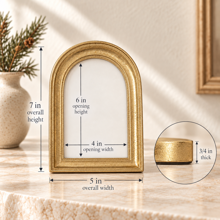 Gold Arch Framed Snowman Art Print