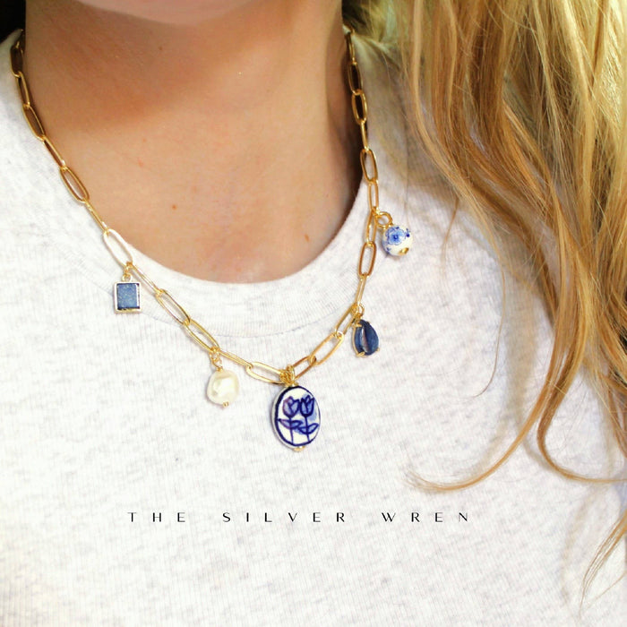 Necklace, Flower Multi Charm