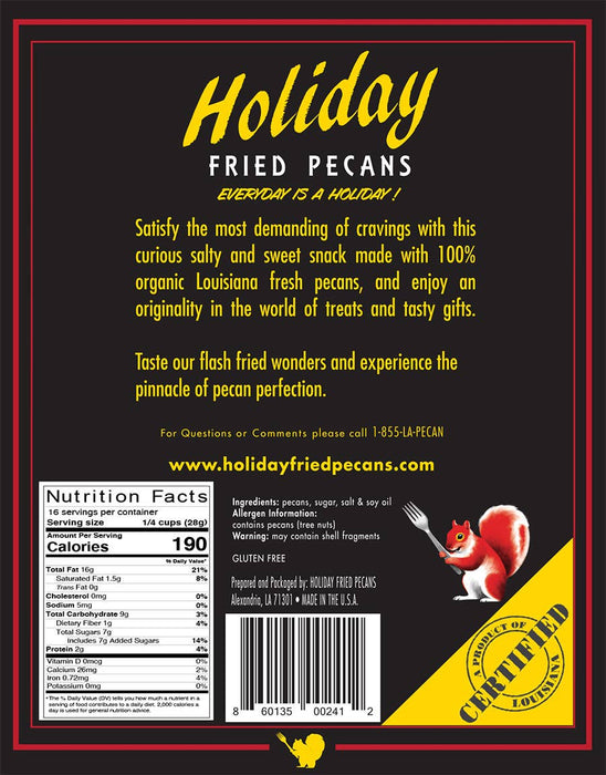 Holiday Fried Pecans 16 oz. Gift Pail