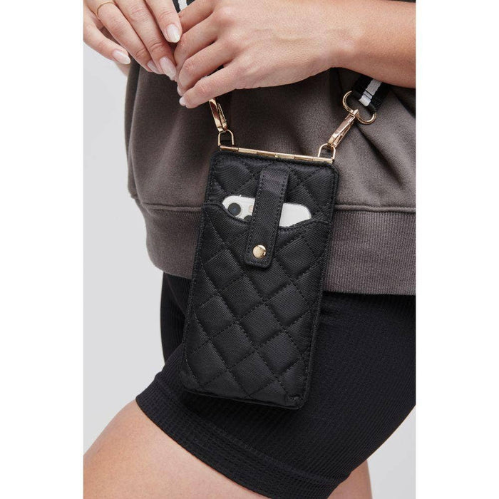 Duality - Quilted Cell Phone Crossbody: Black