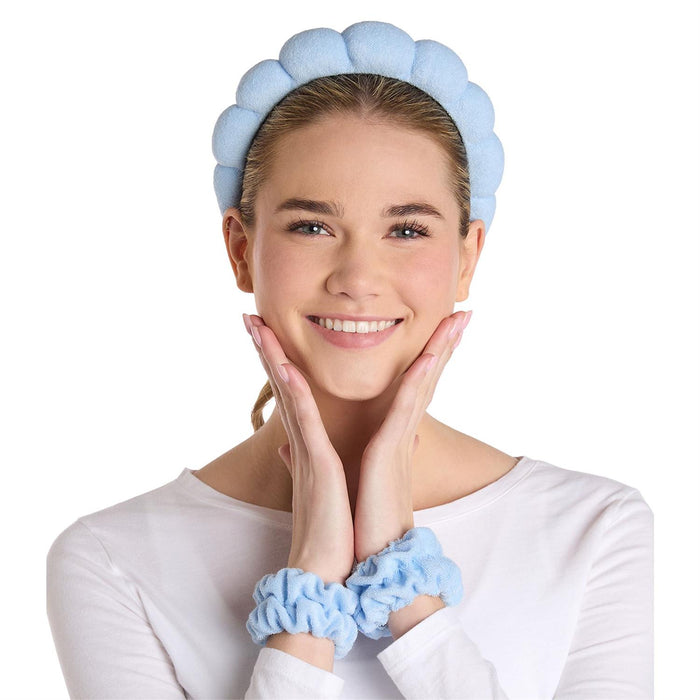 Spa Headband and Wristband Set, 3 Colors