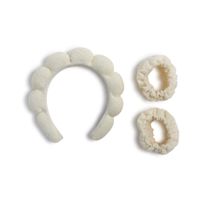 Spa Headband and Wristband Set, 3 Colors