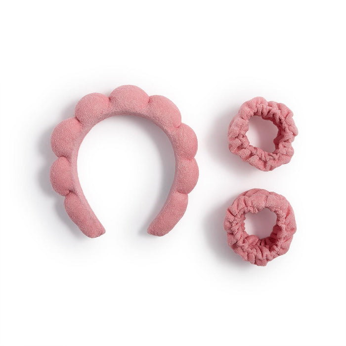 Spa Headband and Wristband Set, 3 Colors