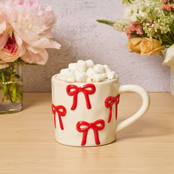 Ceramic Red Bow Mug