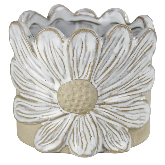 Daisy Ceramic Cachepot