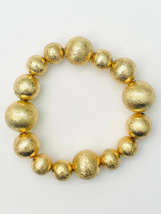 Bracelet, Mixed Big Ball Bracelet, Gold