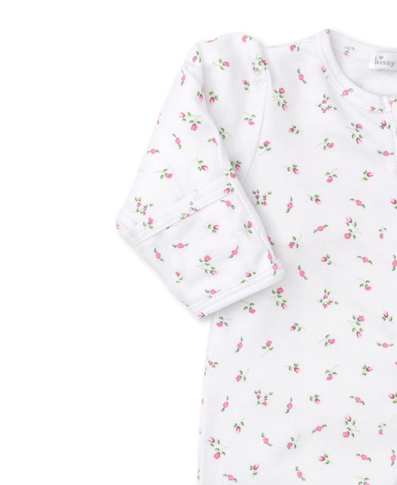 Garden Roses Ruffle Zip Footie