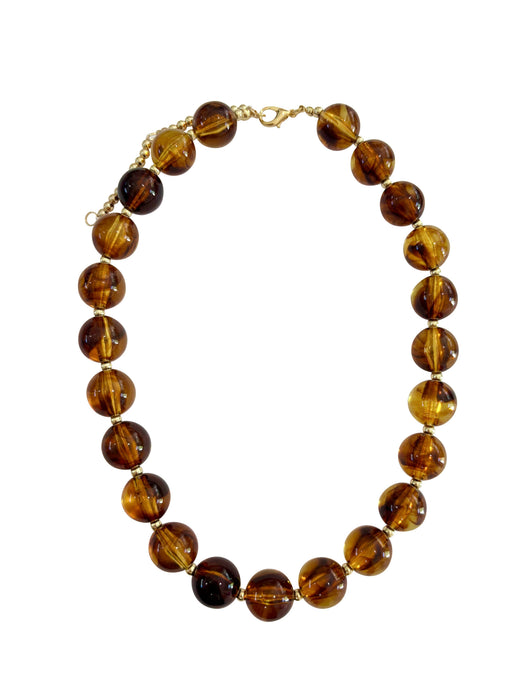 Necklace, Avery Chunky Beaded - Tortoise
