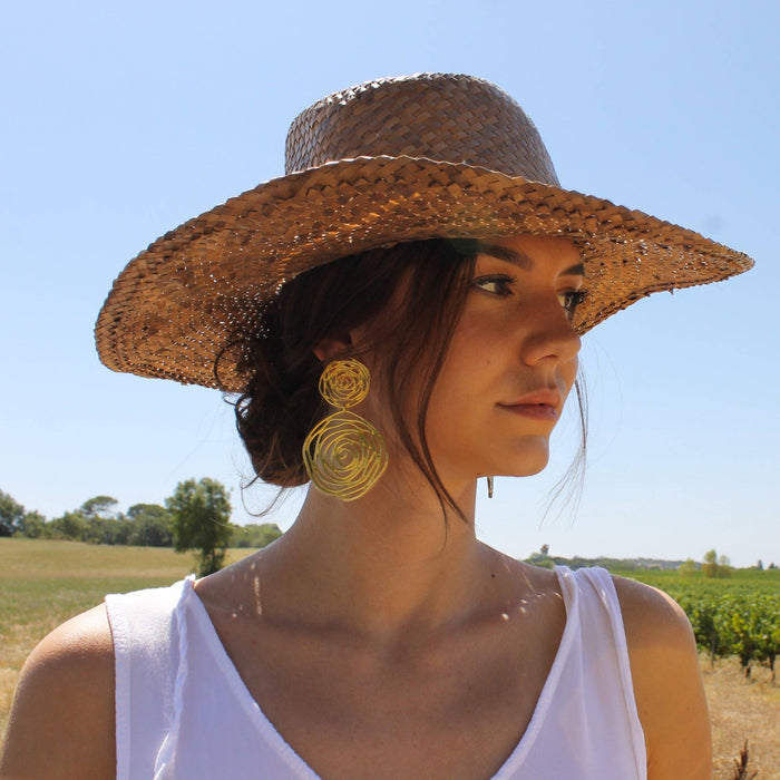 Earrings, Floral Statement