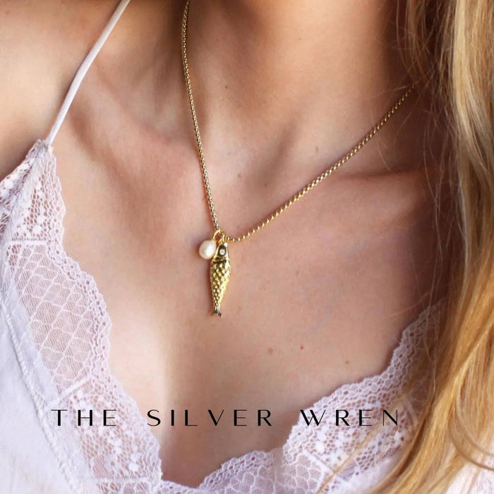 Necklace, Gold Fish Pendant