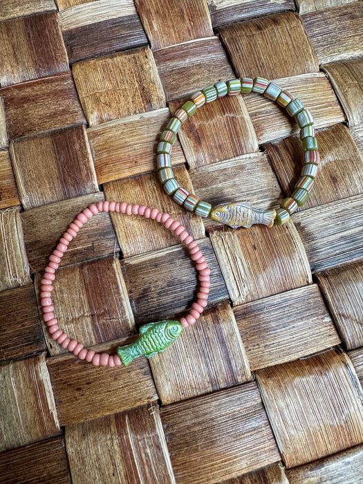Simple Seed Bracelet | Olive Fish