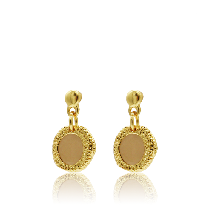 Earrings, Etched Link Drop