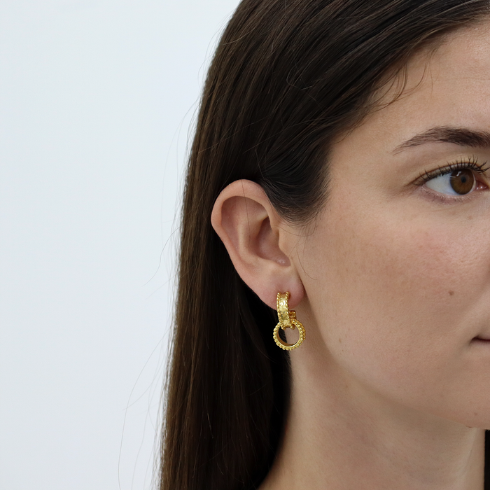 Earrings, Dotty Intertwined Hoops